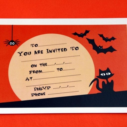 Spooky Party Invitation Cards