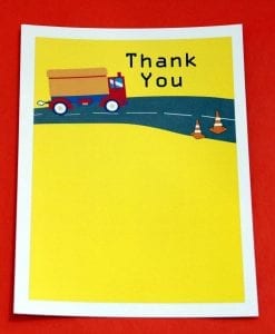Construction Party Thank You Cards