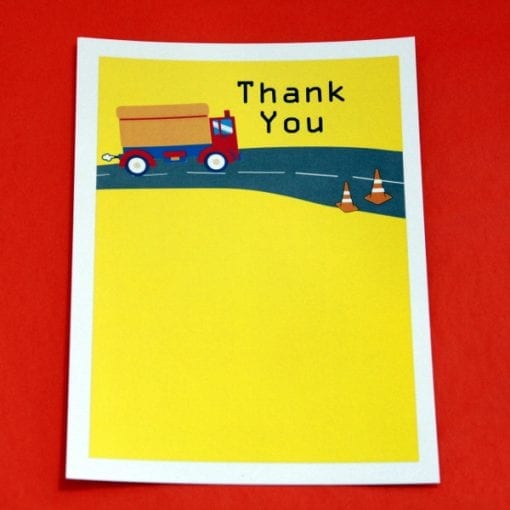 Construction Party Thank You Cards