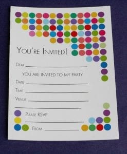Spotty Party Invitations