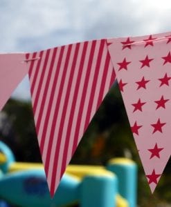 Pink Bunting Flags