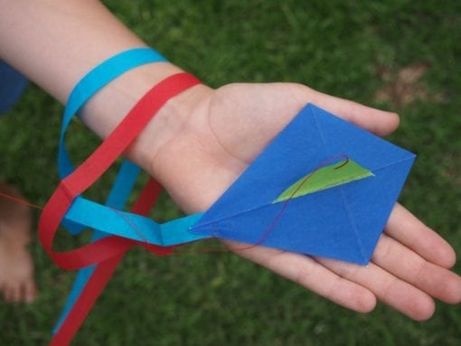 Brightly coloured paper Diamond Kite is the world smallest kite for kids. Ideal for kids party games & favours, the kite is one of the best kites for kids.